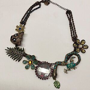 Betsey Johnson Vintage Jungle Fever Full Frontal Necklace